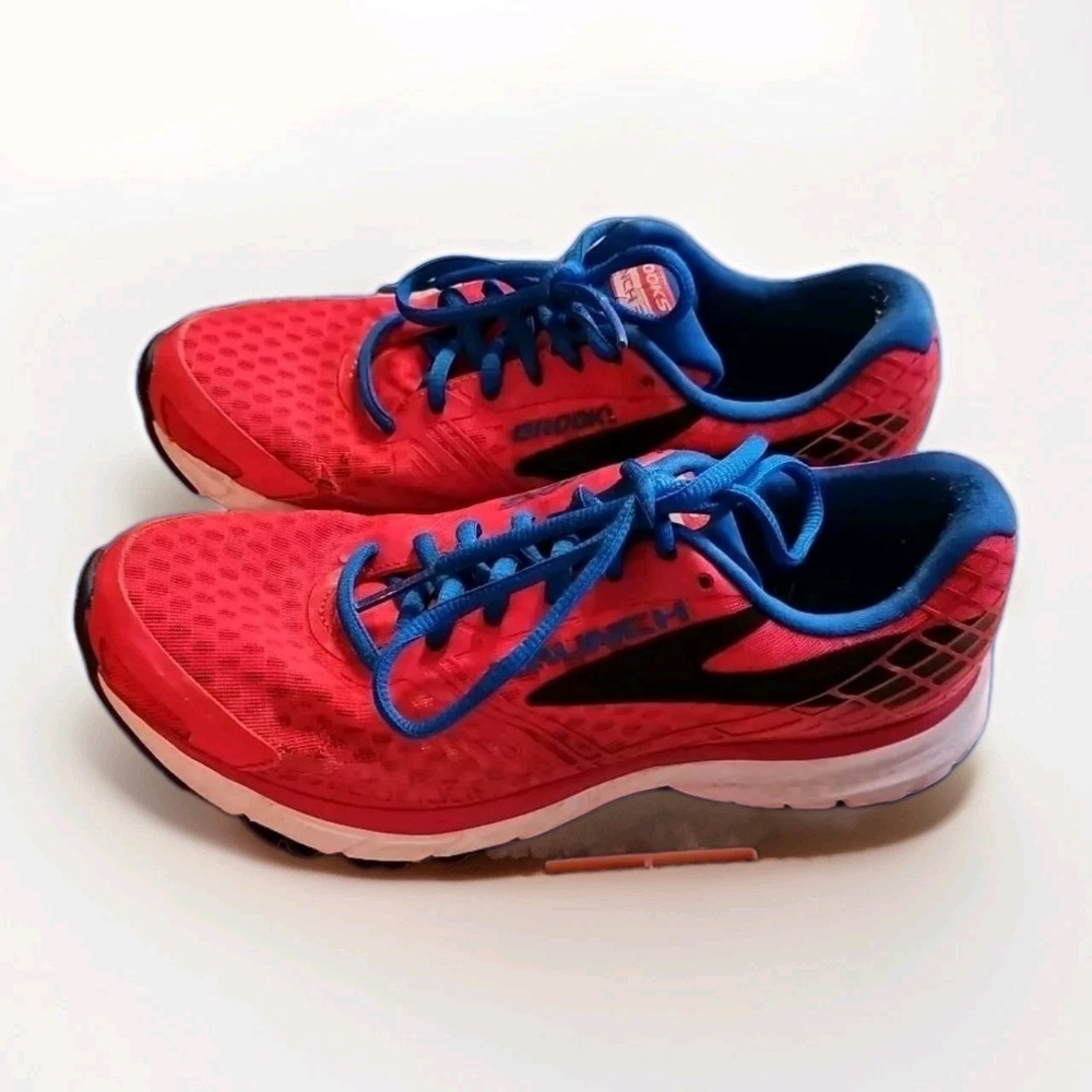 Brooks Launch 3 Pink Blue Running Athletic Shoes Sneakers Women Sz 7.5  17J